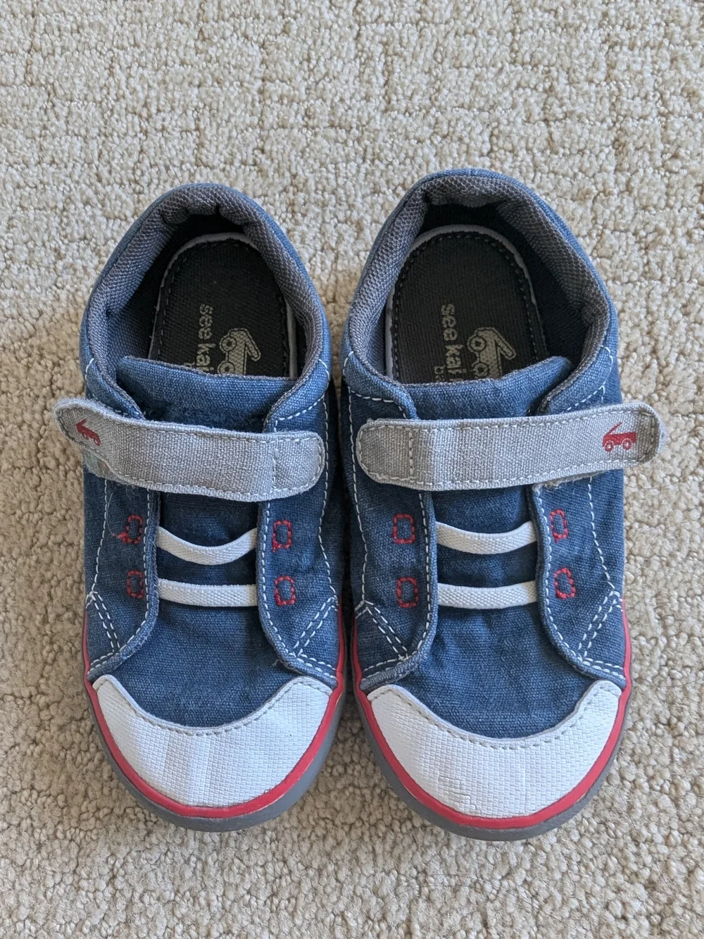 See Kai Run Canvas Sneakers Hook & Loop Unisex Kids Shoes Toddler 11 Athletic